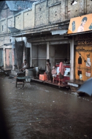 India - Varanasi Street in Monsoon
