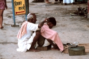 India Varanasi Barber