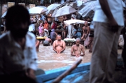 Varanasi, India - Men Bathers in Ganges