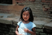 Nepal - Beautiful Girl with Paper