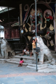 Nepal - Children Playing at Temple