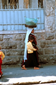 Israel - Woman with Basket on Head