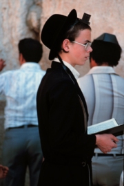 Israel - Boy at Western Wall Praying