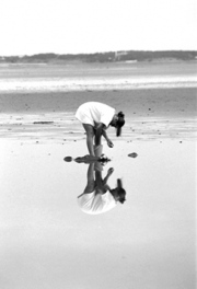 Girl Reflected in Tide Pools - Cape Cod